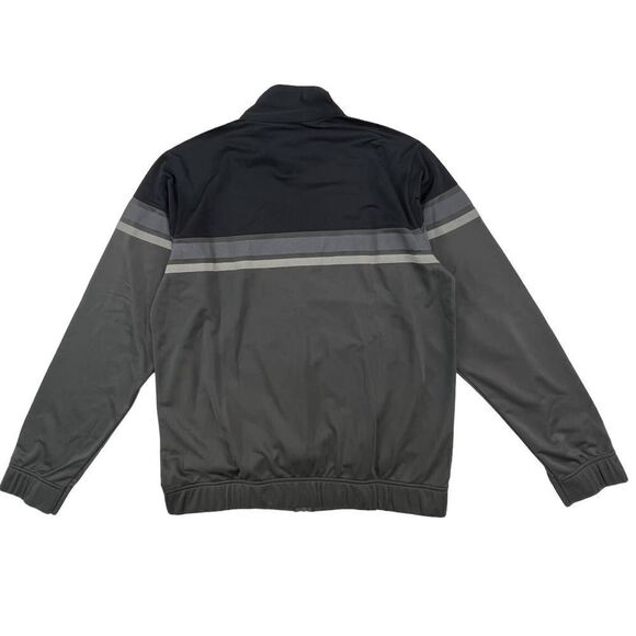 New Champion Men Grey Full Zip Jacket Sport Casual Long Sleeve Collar US XL - Picture 2 of 10